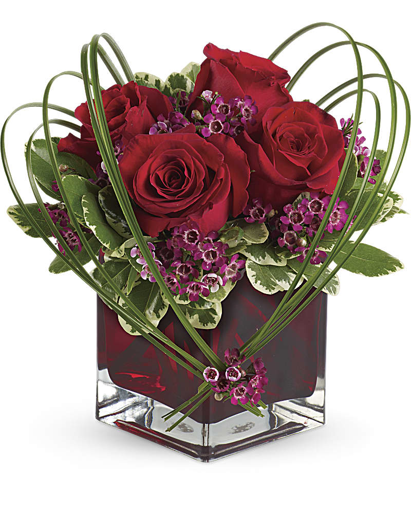 Nouri's Sweet Thoughts Bouquet With Red Roses