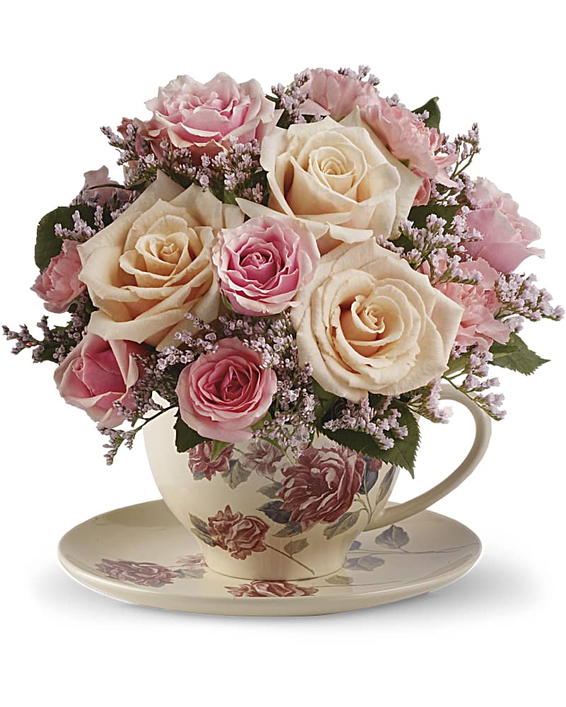 Nouri's Victorian Teacup Bouquet